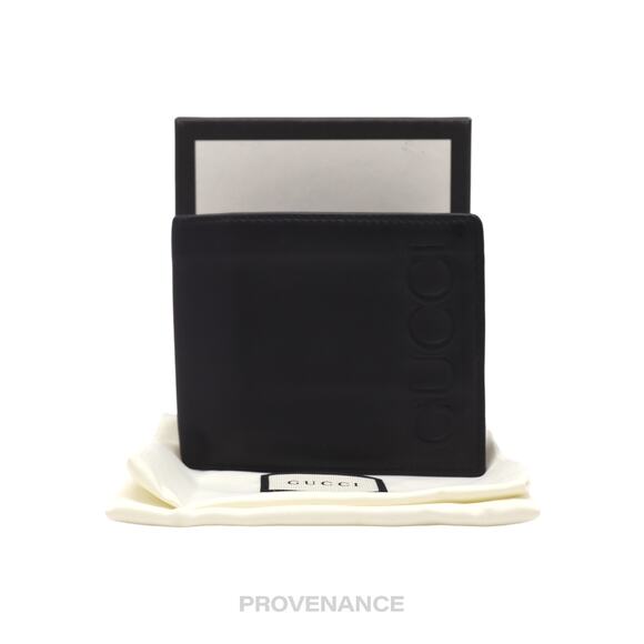 🔴 Gucci Embossed Bifold Wallet - Black - Picture 1 of 10